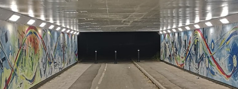 Subway underpass lighting